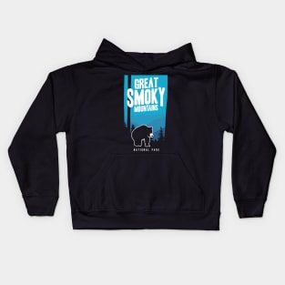 Great smoky mountains national park bear design Kids Hoodie